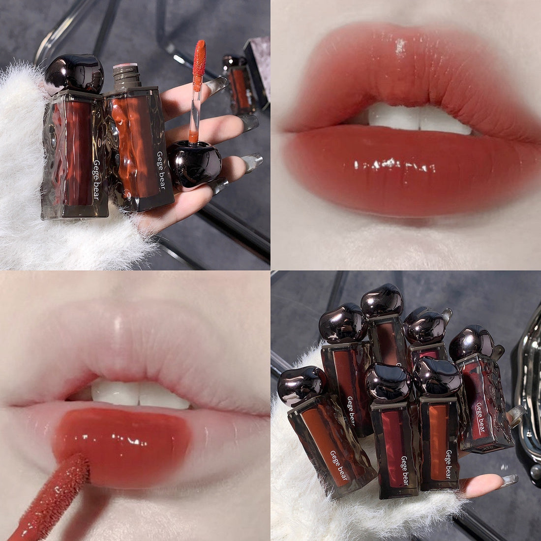 GeGe Bear Mirror Surface Water Lip Glaze (Set of 7)🔥